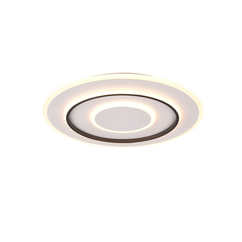 Ceiling Lights - Jora - Matt White & Black CCT Ceiling Lamp with Remote Control Ø 60 cm Trio-R64303931 - Jora - Matt White & Black CCT Ceiling Lamp with Remote Control Ø 60 cm