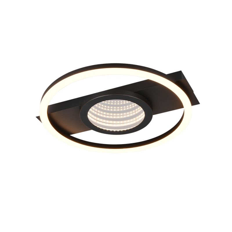 Trio-R64801132 - Wheeler - Matt Black LED Ceiling Lamp 3000K