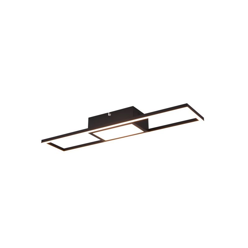 - Rigido - Matt Black 2 Light Flush with Remote Control Trio-R67172132 - Rigido - Matt Black 2 Light Flush with Remote Control