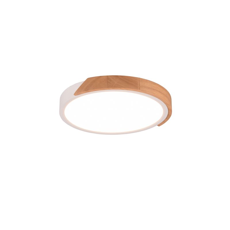 Trio-R67201131 - Jano - Matt White & Wooden LED Ceiling Lamp