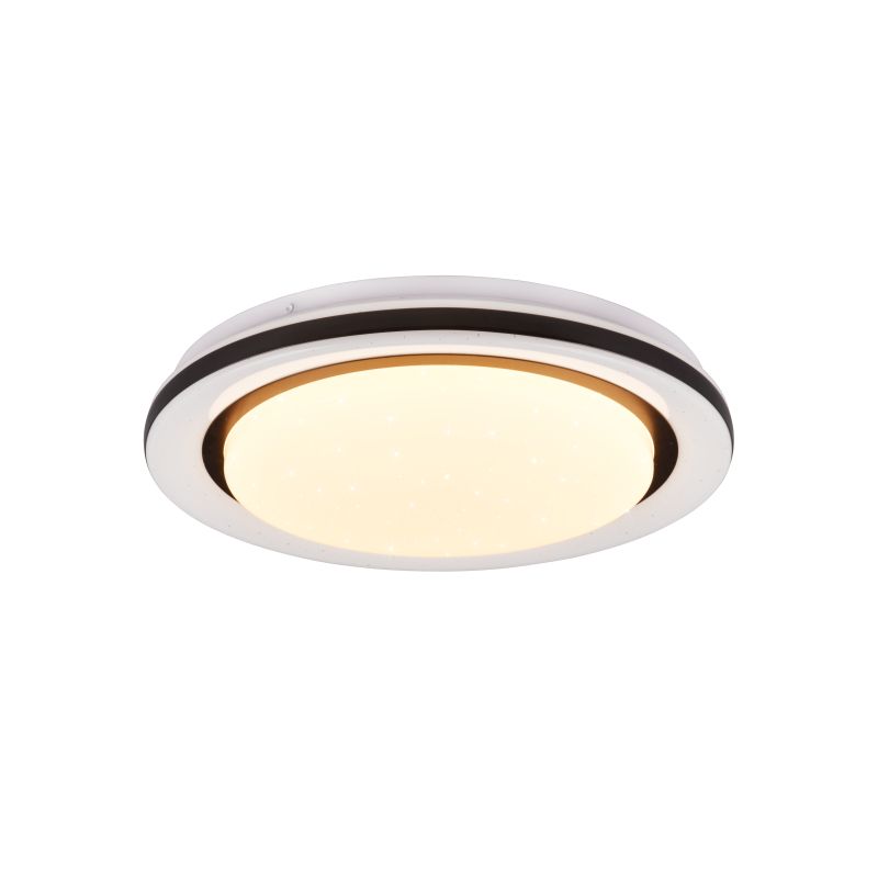 Trio-R67244000 - Cartida - White & Black RGB Flush with Remote Control Ø 38 cm