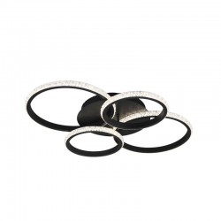 Cires - Matt Black 4 Light LED Ceiling Lamp with Crystal 4000K Cires - Matt Black 4 Light LED Ceiling Lamp with Crystal 4000K