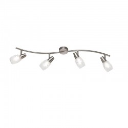 Colmar - Matt Nickel 4 Spotlights with Flower Pattern Glass Colmar - Matt Nickel 4 Spotlights with Flower Pattern Glass