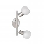 Antibes - Matt Nickel 2 Spotlights with Alabaster Glass Antibes - Matt Nickel 2 Spotlights with Alabaster Glass