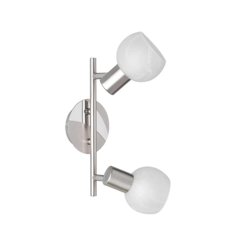 - Antibes - Matt Nickel 2 Spotlights with Alabaster Glass Trio-R80172007 - Antibes - Matt Nickel 2 Spotlights with Alabaster Glass