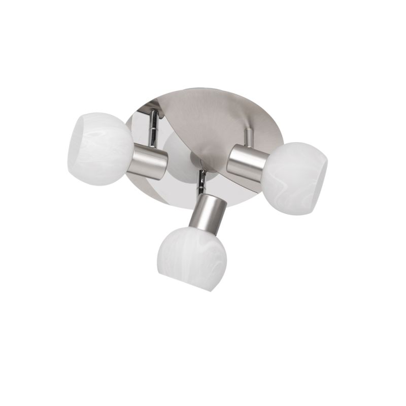 - Antibes - Matt Nickel 3 Spotlights with Alabaster Glass Trio-R80173007 - Antibes - Matt Nickel 3 Spotlights with Alabaster Glass