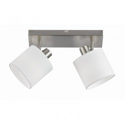 Tommy - Matt Nickel 2 Spotlights with White Shade Tommy - Matt Nickel 2 Spotlights with White Shade