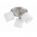 Tommy - Matt Nickel 3 Spotlights with White Shade Tommy - Matt Nickel 3 Spotlights with White Shade
