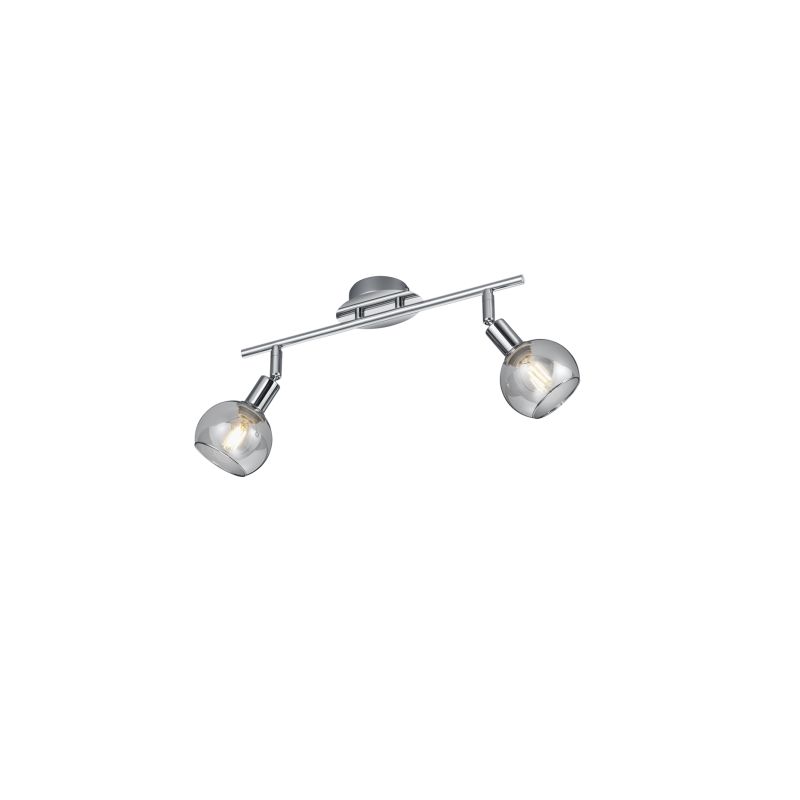 - Brest - Chrome 2 Spotlights with Smoked Glass Trio-R80592006 - Brest - Chrome 2 Spotlights with Smoked Glass