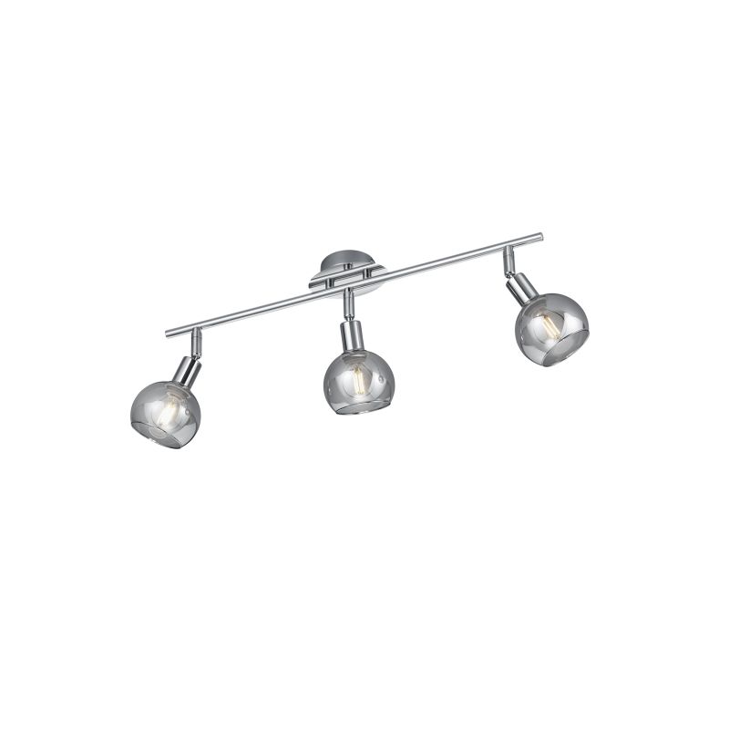- Brest - Chrome 3 Spotlights with Smoked Glass Trio-R80593006 - Brest - Chrome 3 Spotlights with Smoked Glass