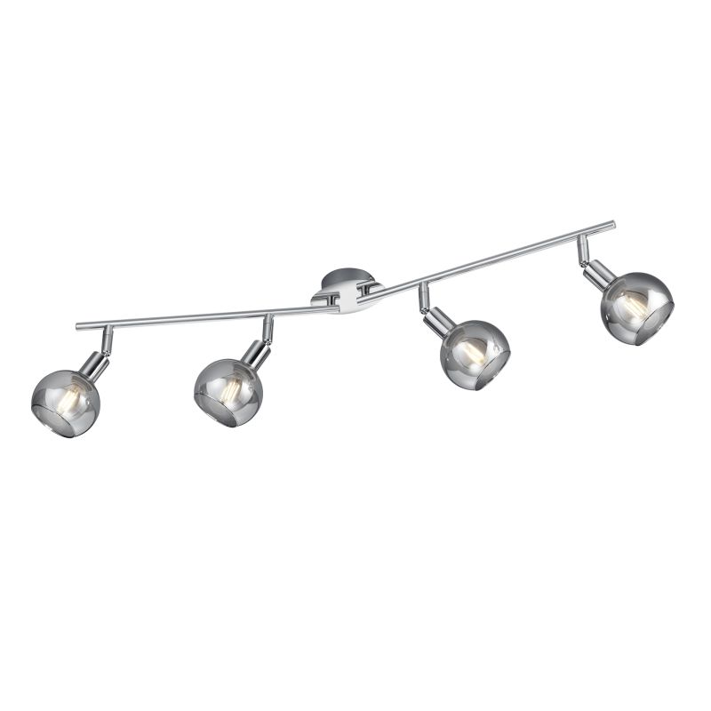 - Brest - Chrome 4 Spotlights with Smoked Glass Trio-R80594006 - Brest - Chrome 4 Spotlights with Smoked Glass