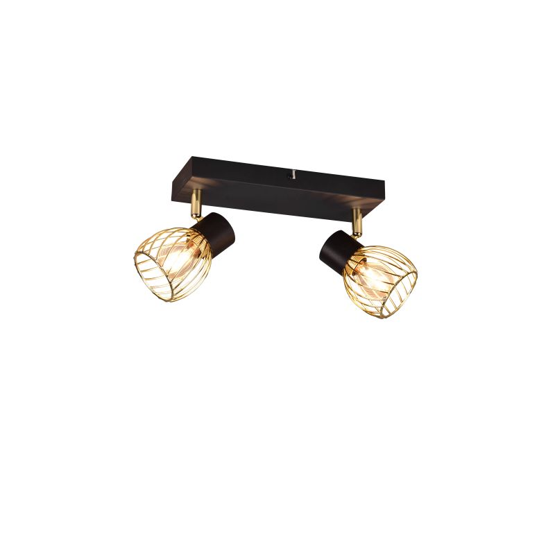 - Ardon - Black & Gold 2 Spotlights Trio-R81382080 - Ardon - Black & Gold 2 Spotlights