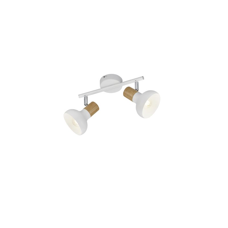 - Latika - White & Wood 2 Spotlights Trio-R81522031 - Latika - White & Wood 2 Spotlights