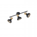 Latika - Black & Wood 3 Spotlights Latika - Black & Wood 3 Spotlights