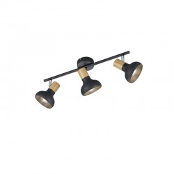 Latika - Black & Wood 3 Spotlights Latika - Black & Wood 3 Spotlights