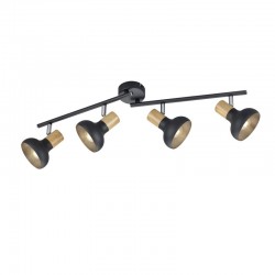 Latika - Black & Wood 4 Spotlights Latika - Black & Wood 4 Spotlights