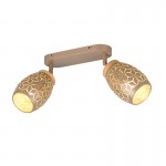 Bidar - Coffee 2 Spotlight with Wood Accent Bidar - Coffee 2 Spotlight with Wood Accent