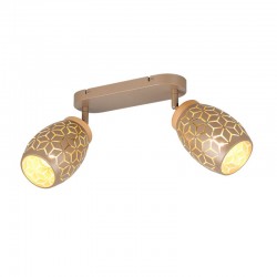 Bidar - Coffee 2 Spotlight with Wood Accent Bidar - Coffee 2 Spotlight with Wood Accent