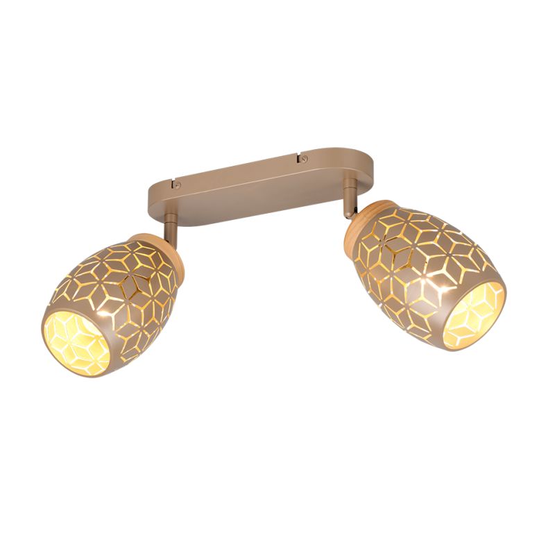 Trio-R81572065 - Bidar - Coffee 2 Spotlight with Wood Accent