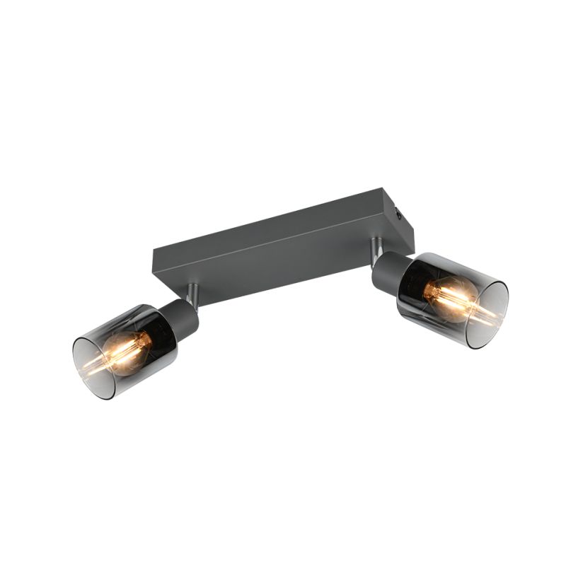 - Cadiz - Anthracite 2 Spotlights with Smoked Ombre Glass Trio-R81782042 - Cadiz - Anthracite 2 Spotlights with Smoked Ombre Glass