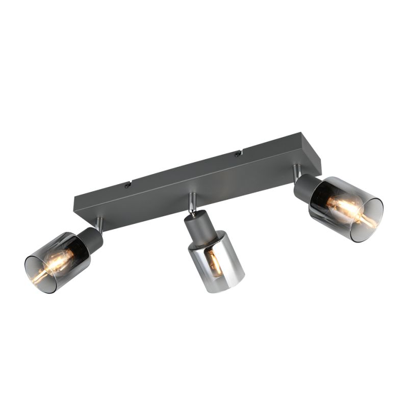 - Cadiz - Anthracite 3 Spotlights with Smoked Ombre Glass Trio-R81783042 - Cadiz - Anthracite 3 Spotlights with Smoked Ombre Glass