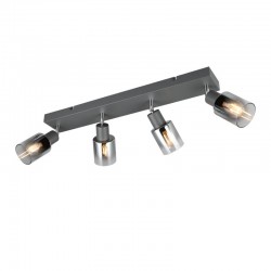 Cadiz - Anthracite 4 Spotlights with Smoked Ombre Glass Cadiz - Anthracite 4 Spotlights with Smoked Ombre Glass