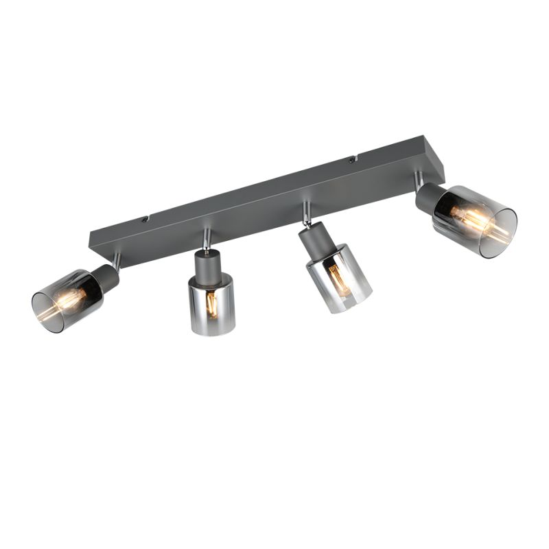 - Cadiz - Anthracite 4 Spotlights with Smoked Ombre Glass Trio-R81784042 - Cadiz - Anthracite 4 Spotlights with Smoked Ombre Glass
