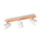 Trio-R81983031 - Pierre - Matt White & Wooden 3 Spotlights