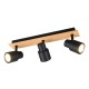 Trio-R81983032 - Pierre - Matt Black & Wooden 3 Spotlights