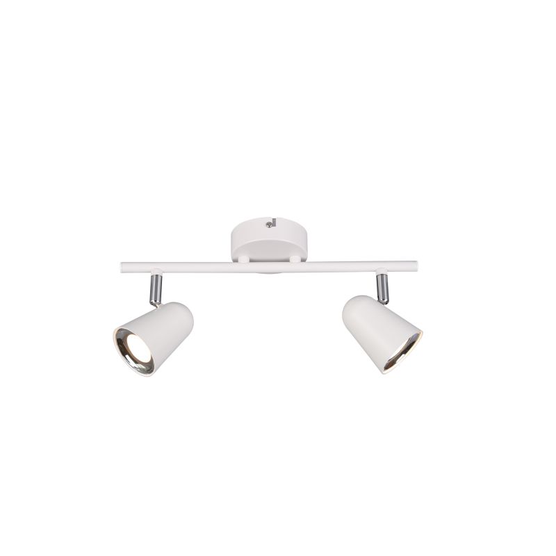 Trio-R82122131 - Toulouse - White & Silver LED 2 Spotlights