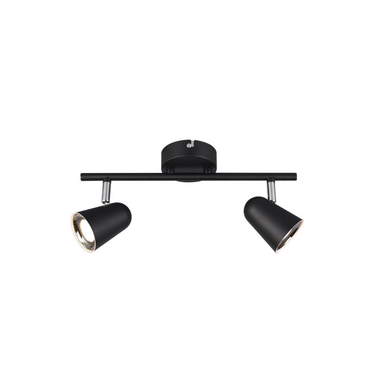 Trio-R82122132 - Toulouse - Black & Silver LED 2 Spotlights