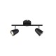 Trio-R82122132 - Toulouse - Black & Silver LED 2 Spotlights