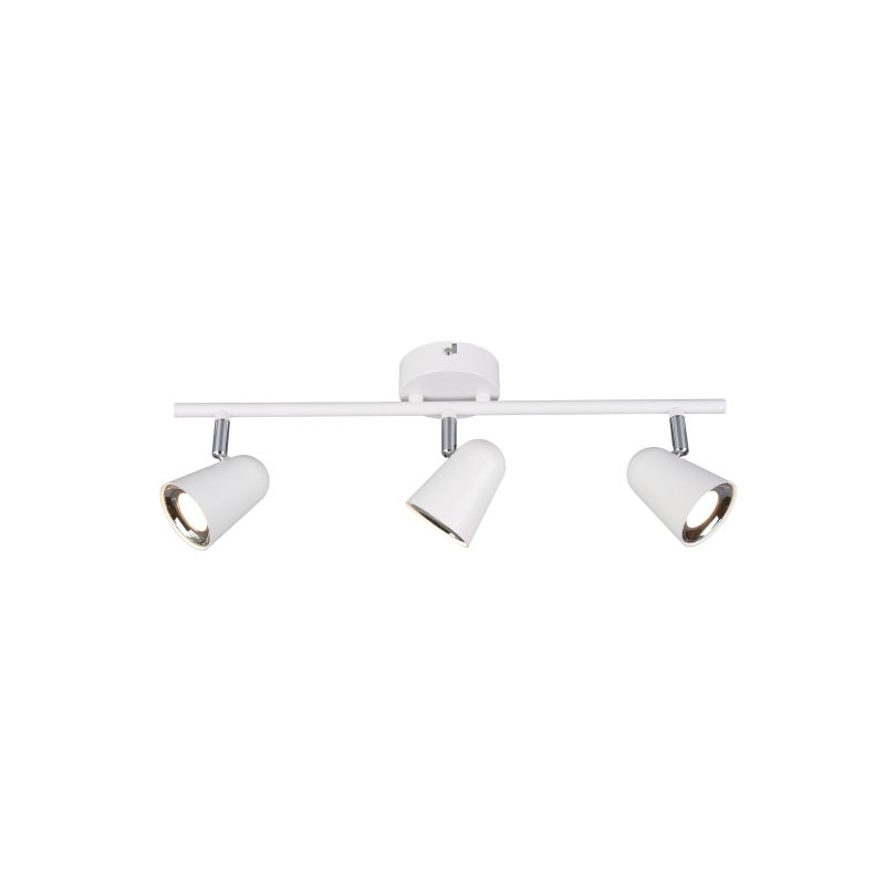 Trio-R82123131 - Toulouse - White & Silver LED 3 Spotlights