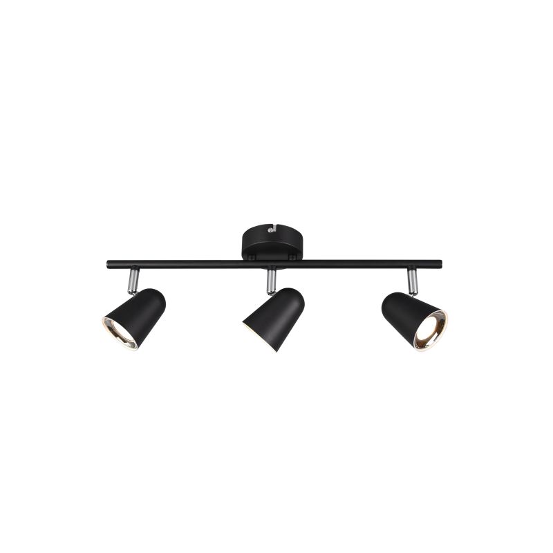 Trio-R82123132 - Toulouse - Black & Silver LED 3 Spotlights