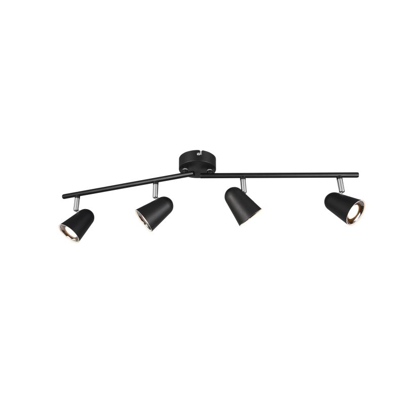 Trio-R82124132 - Toulouse - Black & Silver LED 4 Spotlights