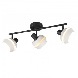 Isla - Matt Black 3 Spotlights with Warm Grey