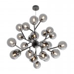 Dallas - Matt Black 24 Light Centre Fitting with Smoked Mirrored Glass Dallas - Matt Black 24 Light Centre Fitting with Smoked Mirrored Glass