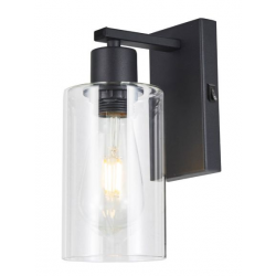 Miu - Black Wall Lamp with Clear Glass