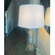 Endon-90559 - Gideon - Black Velvet & Clear Glass Table Lamp