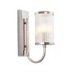 - Henbury - Bright Nickel Wall Lamp with Ribbed Glass Endon-100040 - Henbury - Bright Nickel Wall Lamp with Ribbed Glass