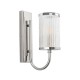 - Henbury - Bright Nickel Wall Lamp with Ribbed Glass Endon-100040 - Henbury - Bright Nickel Wall Lamp with Ribbed Glass