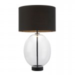 Kelda - Black & Clear Glass Touch Table Lamp with Black Shade Kelda - Black & Clear Glass Touch Table Lamp with Black Shade