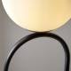 Endon-100863 - Motif - Matt Black Floor Lamp with White Glass Shade