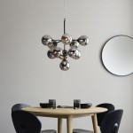 Oscar - Black Chrome 11 Light Centre Fitting with Smoked Mirrored Glasses Oscar - Black Chrome 11 Light Centre Fitting with Smoked Mirrored Glasses