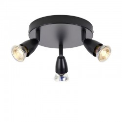 Amalfi - Matt Black 3 Light Round Spotlights