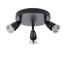 Amalfi - Matt Black 3 Light Round Spotlights