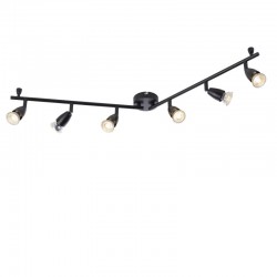 Amalfi - Matt Black 6 Light Bar Spotlights
