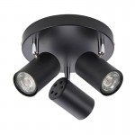 Arezzo - Matt Black & Chrome Round 3 Light Spotlights Arezzo - Matt Black & Chrome Round 3 Light Spotlights