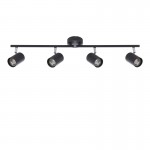 Arezzo - Matt Black & Chrome 4 Light Bar Spotlights Arezzo - Matt Black & Chrome 4 Light Bar Spotlights