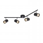 Arezzo - Matt Black & Chrome 4 Light Bar Spotlights Arezzo - Matt Black & Chrome 4 Light Bar Spotlights